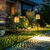 2x LED Außenleuchte, Lichtspiel, Metall, Akku, gold, H 70cm Produktbild-Vorschau 1