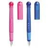 Two fountain pens, one pink and one blue, with their caps detached. Produktbild-Vorschau