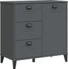 vidaXL Sideboard VIKEN Anthrazit 80x40x80 cm Holzwerkstoff Produktbild-Vorschau 2