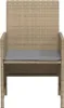 vidaXL 3-tlg. Bistro-Set mit Kissen Beigemischung Poly Produktbild-Vorschau 6