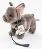 Uni-Toys - Französische Bulldogge (grau) mit Leine - 26 cm Produktbild-Vorschau 3