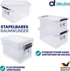 DEUBA® 4x Aufbewahrungsbox mit Deckel 12,5L Box Kunststoff Produktbild-Vorschau 3