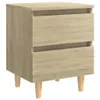 vidaXL Table de nuit avec pieds en pin Chêne Sonoma Voir les images du produit 2