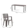 Set de salle à manger d'extérieur avec table rectangulaire Voir les images du produit 5