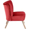 Sessel Kadisha Bezug Samtvelours Buche natur / rot 21102 Produktbild-Vorschau 2