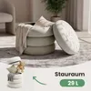 Samt-Polsterhocker mit Stauraum 42 cm SNUGGO Creme Produktbild-Vorschau 10