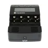 A black battery charger with multiple slots and a digital display. Anteprima dell’immagine prodotto