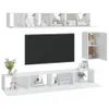 vidaXL 6-tlg. TV-Schrank-Set Weiß Holzwerkstoff -  TV-Möbel Produktbild-Vorschau 4