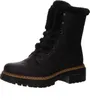 A black women's boot with fur lining. Voir les images du produit