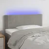 vidaXL LED Kopfteil Hellgrau 90x5x78/88 cm Samt Produktbild-Vorschau 2