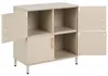 BELIANI Sideboard Beige Stahl Halbhoch Schmal mit Goldenen Produktbild-Vorschau 5