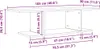 A diagram showing the dimensions of a black TV stand. Náhľad obrázku produktu