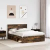 vidaXL Bettrahmen Geräucherte Eiche 140 x 200 cm Massives Produktbild-Vorschau 3