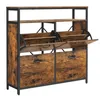 A vintage-style shoe cabinet with multiple flip-out compartments and drawers. Náhled obrázku produktu