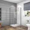 BxT: 90x90cm Duschkabine Duschabtrennung Eckeinstieg Dusche Produktbild-Vorschau 1