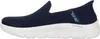 Side view of a navy blue Skechers Go Walk Flex-Relish Slip-Ins sneaker with a white sole. Produktbild-Vorschau