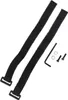 Two black straps with buckles and some hardware are laid out on a white background. Produktbild-Vorschau