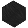 A black hexagonal tarp with a textured surface, presented on a white background. Produktbild-Vorschau