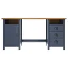 vidaXL Schreibtisch Hill Grau 150x50x74 cm Massivholz Produktbild-Vorschau 3