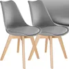 Two gray chairs with wooden legs are shown against a white background. Náhled obrázku produktu