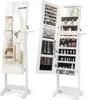 COSTWAY Armoire à bijoux sur pied, miroir sur pied avec Voir les images du produit 1