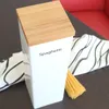 CONTINENTA Vorratsdose weiße Keramik mit Holzdeckel, Produktbild-Vorschau 3