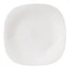 A white, square plate with rounded corners is shown from a top-down perspective against a white background. Náhled obrázku produktu