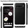 A collage of images showing a black phone case from different angles, with a phone screen displayed. Produktbild-Vorschau