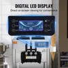 A commercial ice cream machine with a digital display and controls, showing a cone holder with ice cream cones. Náhľad obrázku produktu