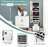 COSTWAY Szafka na biżuterię z lustrem, zamykana szafka na Podgląd zdjęcia produktu 5