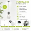 Hängelampe Modern Chrom Glas Metall Pendelleuchte Produktbild-Vorschau 5