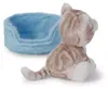 NICI 61942 Gatto coccolone grigio soriano 12 cm in cesto Anteprima dell’immagine prodotto 3