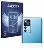 A product shot showing packaging and a smartphone with a camera lens protector applied. Produktbild-Vorschau