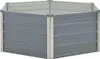 vidaXL Lit surélevé 129 x 129 x 46 cm Acier galvanisé Gris Voir les images du produit 3