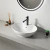 Ovales Keramik-Waschbecken für Aufsatzmontage, weiß, mit Produktbild-Vorschau 5