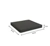 A dark gray square cushion with dimensions indicated by measurement lines and text. Produktbild-Vorschau