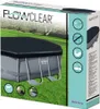 A product box for a Bestway Flowclear pool cover, shown on a grassy background. Produktbild-Vorschau