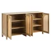 MODFU Bahut Scandinave 145×40×80 cm - 4 Portes en Bois et Voir les images du produit 8