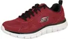A single Skechers Track - Scloric sneaker in burgundy and black, shown from a side angle on a white background. Produktbild-Vorschau