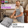 2er Pack EllaTex Kochschürze Latzschürzen 100% Baumwolle Produktbild-Vorschau 2