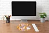 MuchoWow® Mauspad Mousepad Rosa - Orange - Formen - Muster Produktbild-Vorschau 4