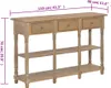 vidaXL Konzolový stôl 110x30x76 cm odvodený výrobok z dreva Náhľad obrázku produktu 8