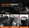 A collage of images showcasing the features of an air horn system, including the horn itself, the compressor, and a pressure gauge. Produktbild-Vorschau