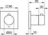Keuco Thermostatarmatur IXMO DN 15, UP Rosette eckig Produktbild-Vorschau 6