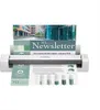 A Brother DS-740D mobile scanner is shown with a newsletter and a financial report being scanned. Voir les images du produit