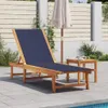 The Living Store Sonnenliege Blau Massivholz Akazie und Produktbild-Vorschau 2