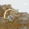 Nasenstecker 25mm Spirale mit Zirkonia rund weiß 9Kt GOLD Produktbild-Vorschau 2