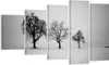 Bild auf Leinwand - Leinwandbild - 5 Teile - Winter Bäume Produktbild-Vorschau 1
