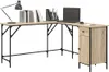 Psací stůl Sonoma dub 141x141x75 cm materiál na bázi dřeva Náhled obrázku produktu 5