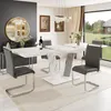 Ausziehtisch mit Marmorplatte 120-160x80x76 cm - Produktbild-Vorschau 3